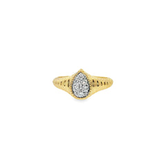 Jai's 18K Two-tone Diamond Tear-drop Cluster Ring