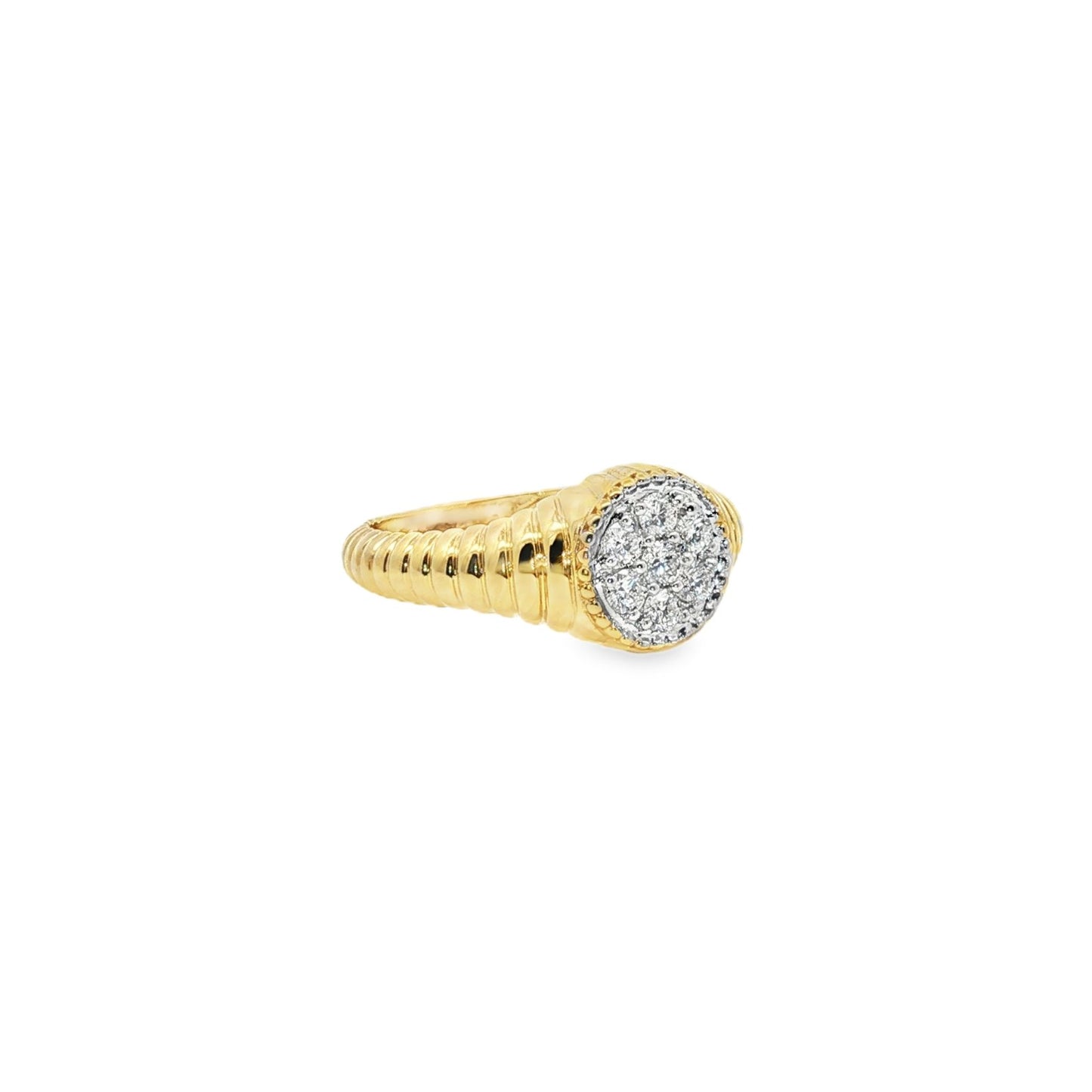 Jai's 18K Two-tone Diamond Cluster Ring