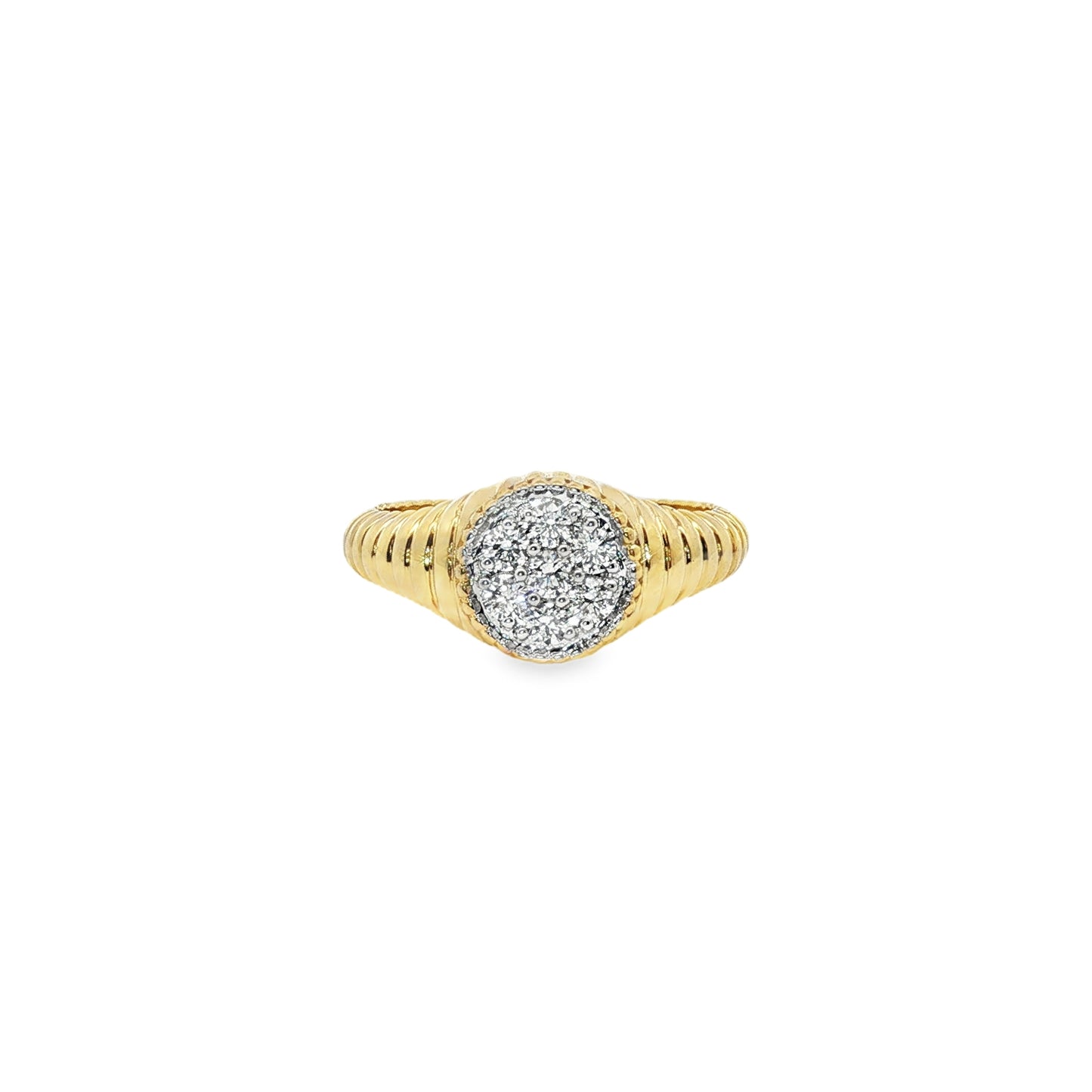 Jai's 18K Two-tone Diamond Cluster Ring