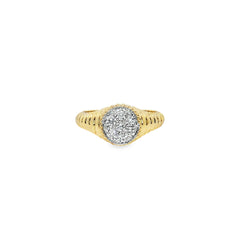 Jai's 18K Two-tone Diamond Cluster Ring