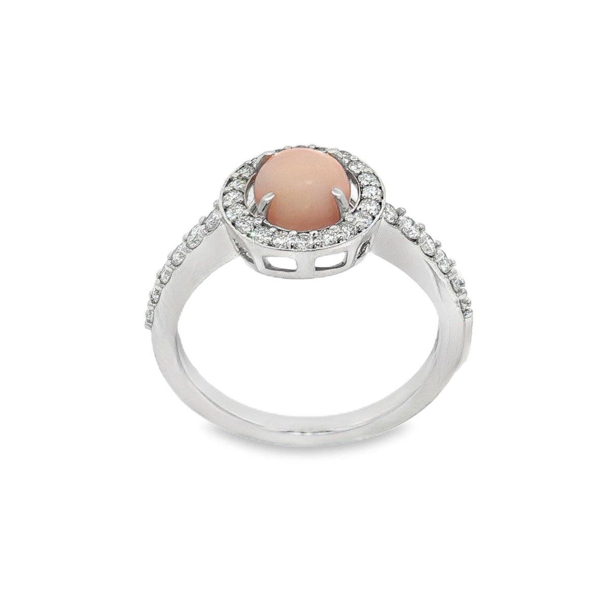 Jai's 14K White Gold Conch Pearl & Diamond Ring