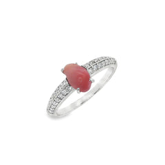 Jai's 14K White Gold Conch Pearl & Diamond Ring