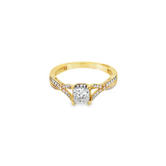 Tacori's 18K Yellow Gold Princess-cut Diamond Engagement Ring