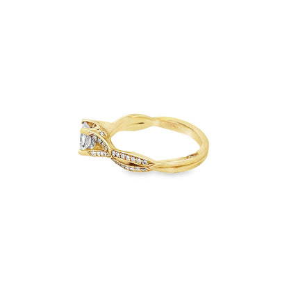 Tacori's 18K Yellow Gold Princess-cut Diamond Engagement Ring