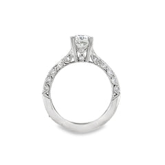 Tacori's 18K White Gold Crescent Diamond Engagement Ring