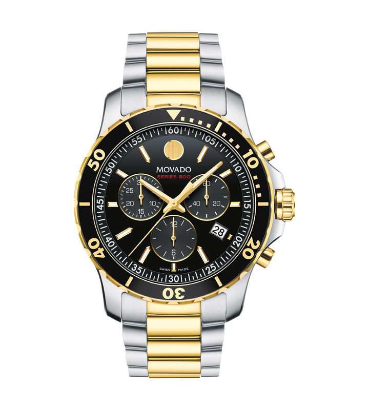 Movado's Series 800 with Black Chronograph Dial