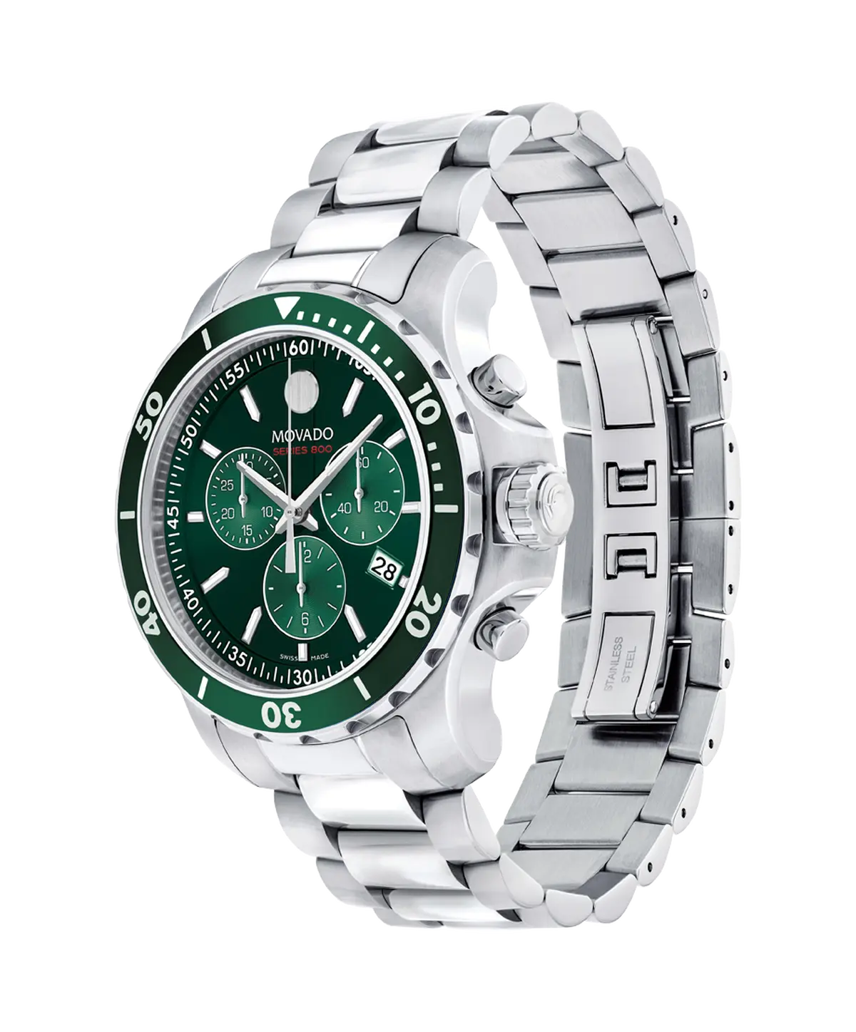 Movado's Series 800 with Green Chronograph Dial