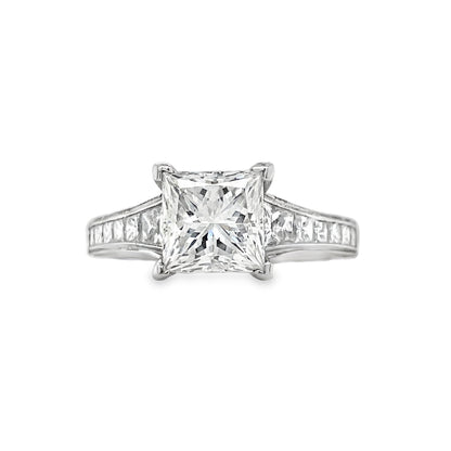 Tacori's 18K White Gold Reverse Crescent Diamond Engagement Ring