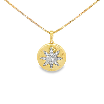 Jai's 14K Yellow Gold Diamond Star Pendant Necklace