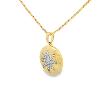 Jai's 14K Yellow Gold Diamond Star Pendant Necklace