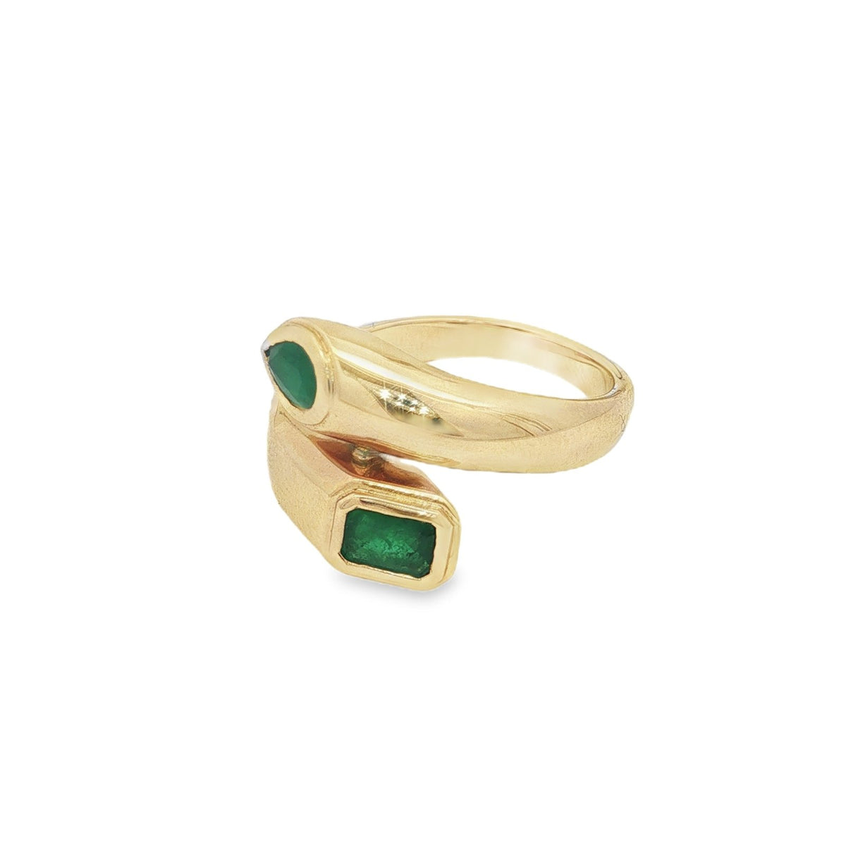 Jai's 14K Yellow Gold Multi-cut Emerald Ring