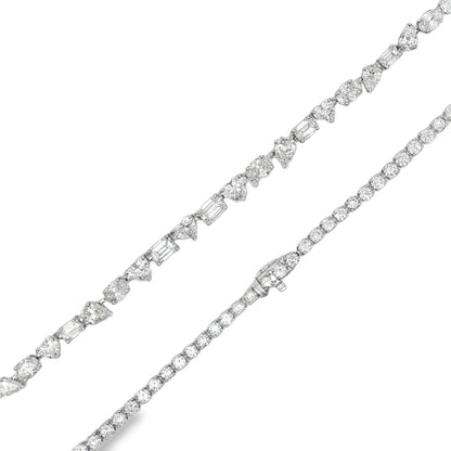 Jai's 18K White Gold 14.6-carat Multi-cut Diamond Necklace