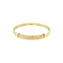 Jai's 14K Yellow Gold Adjustable Textured Baby Bangle