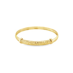 Jai's 14K Yellow Gold Adjustable Textured Baby Bangle