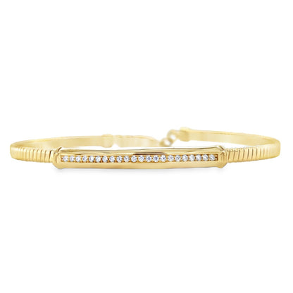 Jai's 14K Yellow Gold Sparkling Bangle