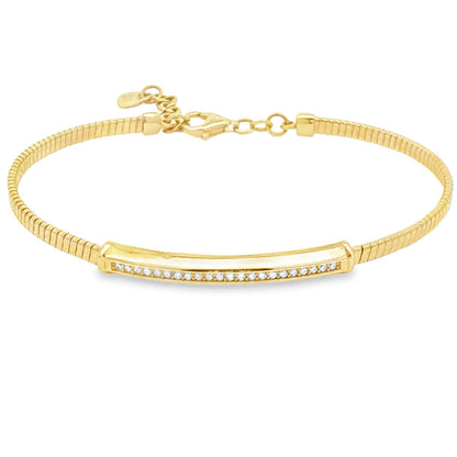 Jai's 14K Yellow Gold Sparkling Bangle