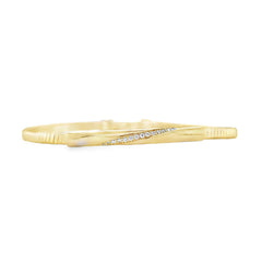 Jai's 14K Yellow Gold Sparkling Engraved Bangle
