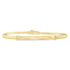 Jai's 14K Yellow Gold Engraved Bangle
