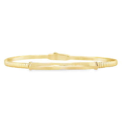 Jai's 14K Yellow Gold Engraved Bangle