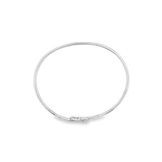 Jai's 18K White Gold Sparkling Knotted Bangle