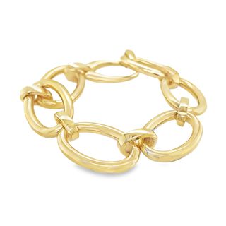 Jai's 18K Yellow Gold Oval Link Chain Bracelet
