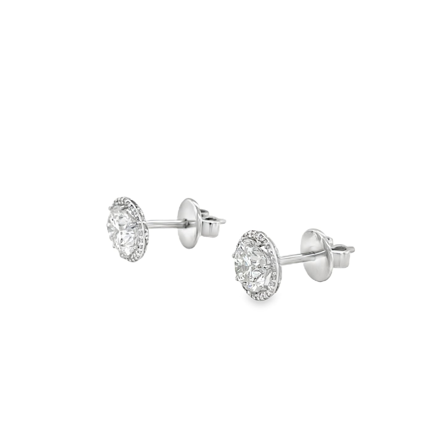 Tacori's 18K White Gold Halo Diamond Studs