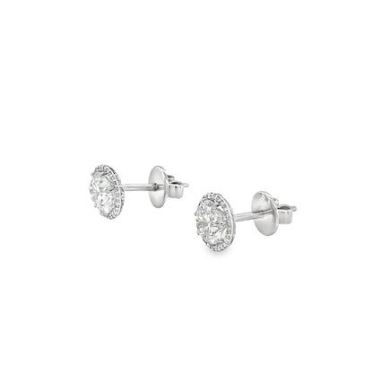 Tacori's 18K White Gold Halo Diamond Studs