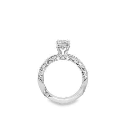 Tacori's 18K White Gold Classic Crescent Diamond Engagement Ring