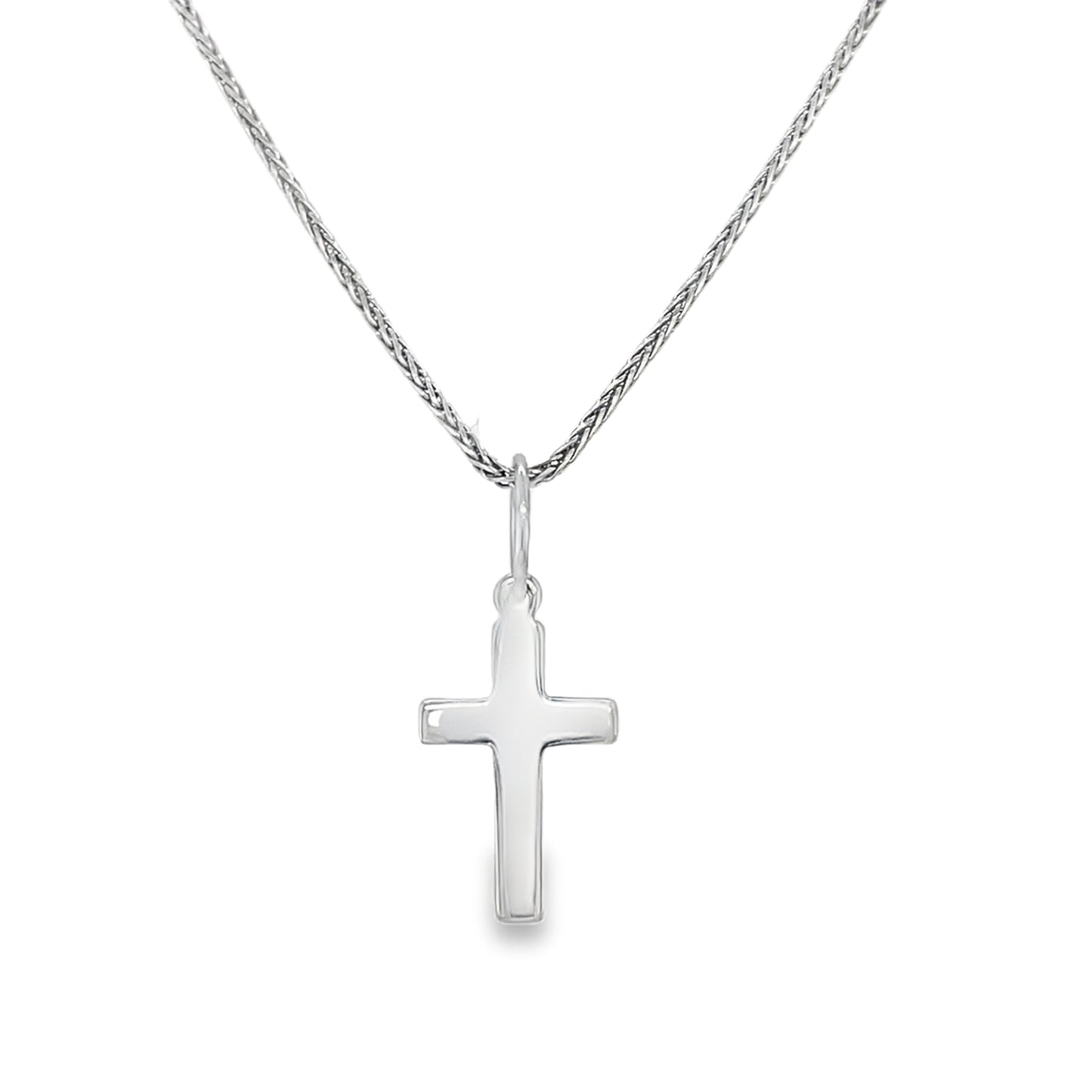 Jai's 14K White Gold Baby Cross Pendant