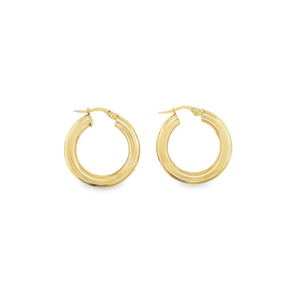 Jai's 14K Yellow Gold Medium Rounded Hoops