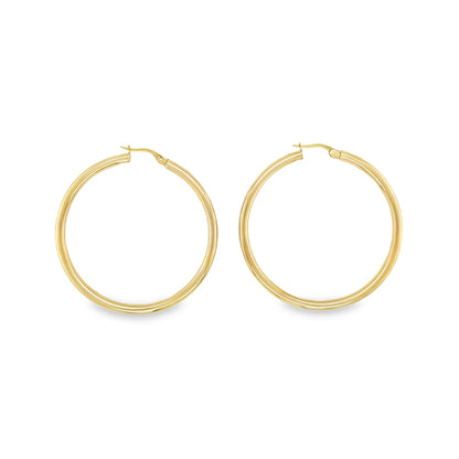 Jai's 14K Yellow Gold Medium Rounded Hoops