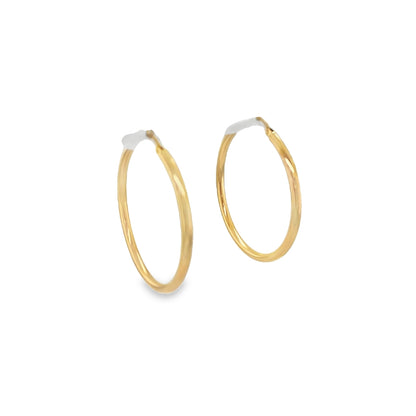 Jai's 14K Yellow Gold Medium Rounded Hoops