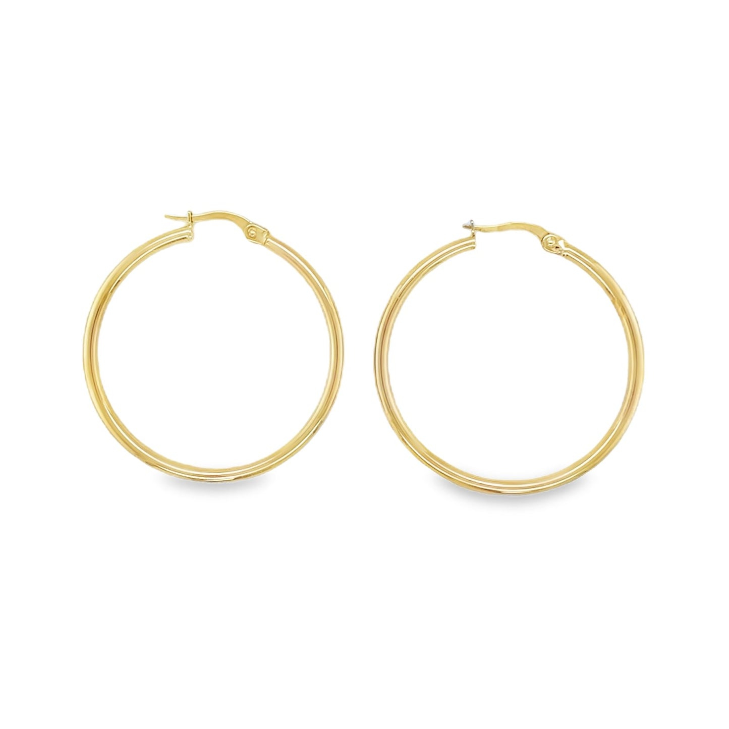 Jai's 14K Yellow Gold Large Rounded Hoops