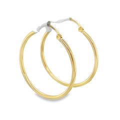 Jai's 14K Yellow Gold Large Rounded Hoops