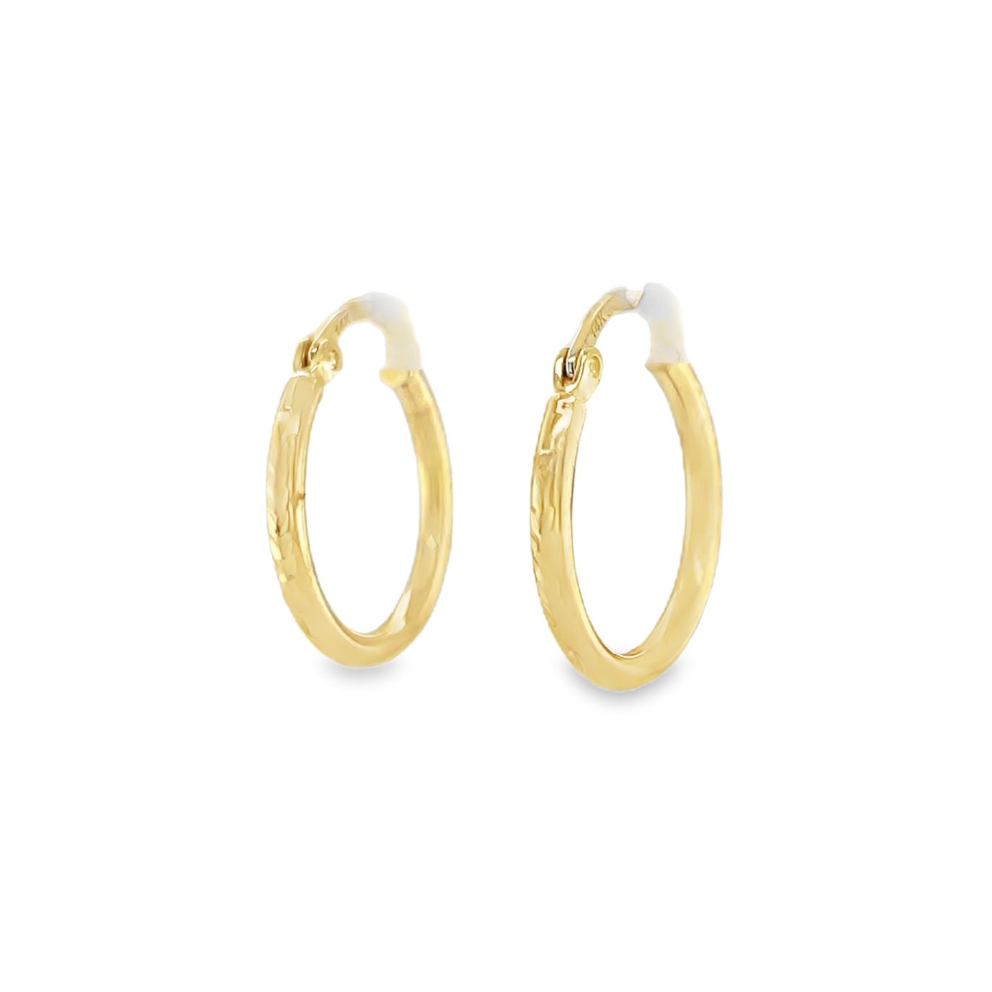 Jai's 14K Yellow Gold Small Engraved Hoops