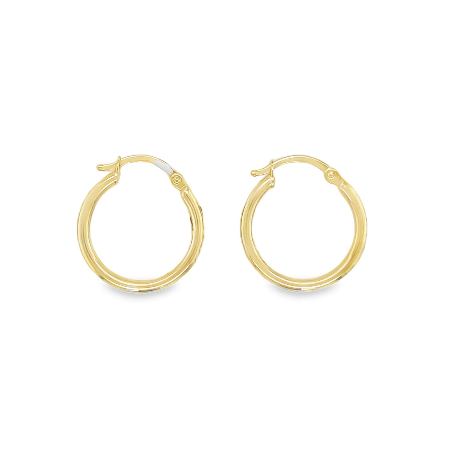 Jai's 14K Yellow Gold Small Engraved Hoops