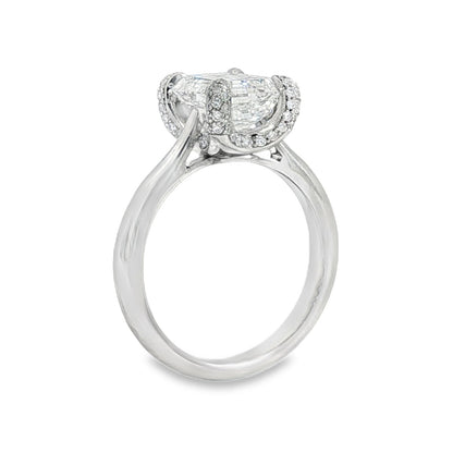 Hans Krieger's Platinum Emerald-cut Diamond Engagement Ring