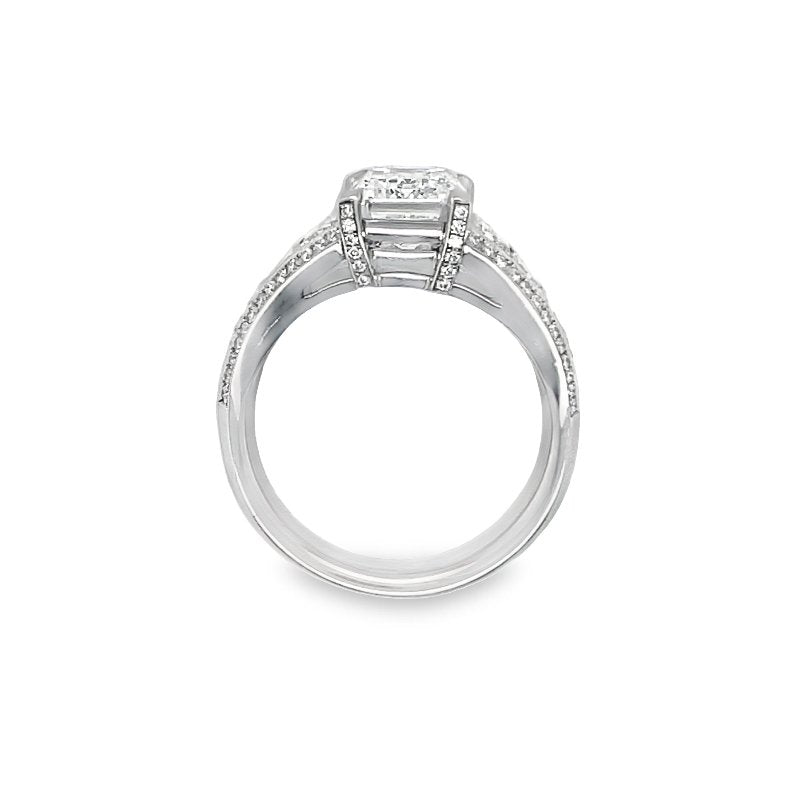 Hans Krieger's Platinum Emerald-cut Diamond Engagement Ring