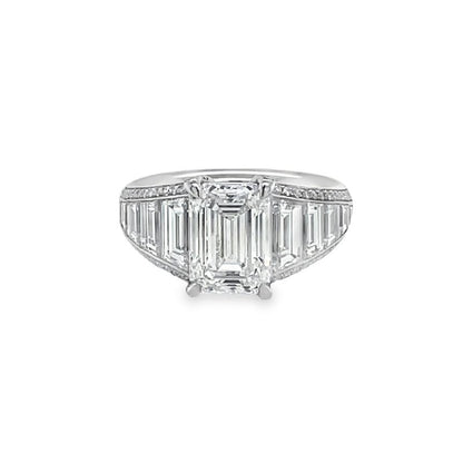 Hans Krieger's Platinum Emerald-cut Diamond Engagement Ring