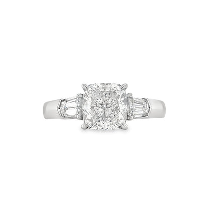 Hans Krieger's Platinum Tri-stone Diamond Engagement Ring