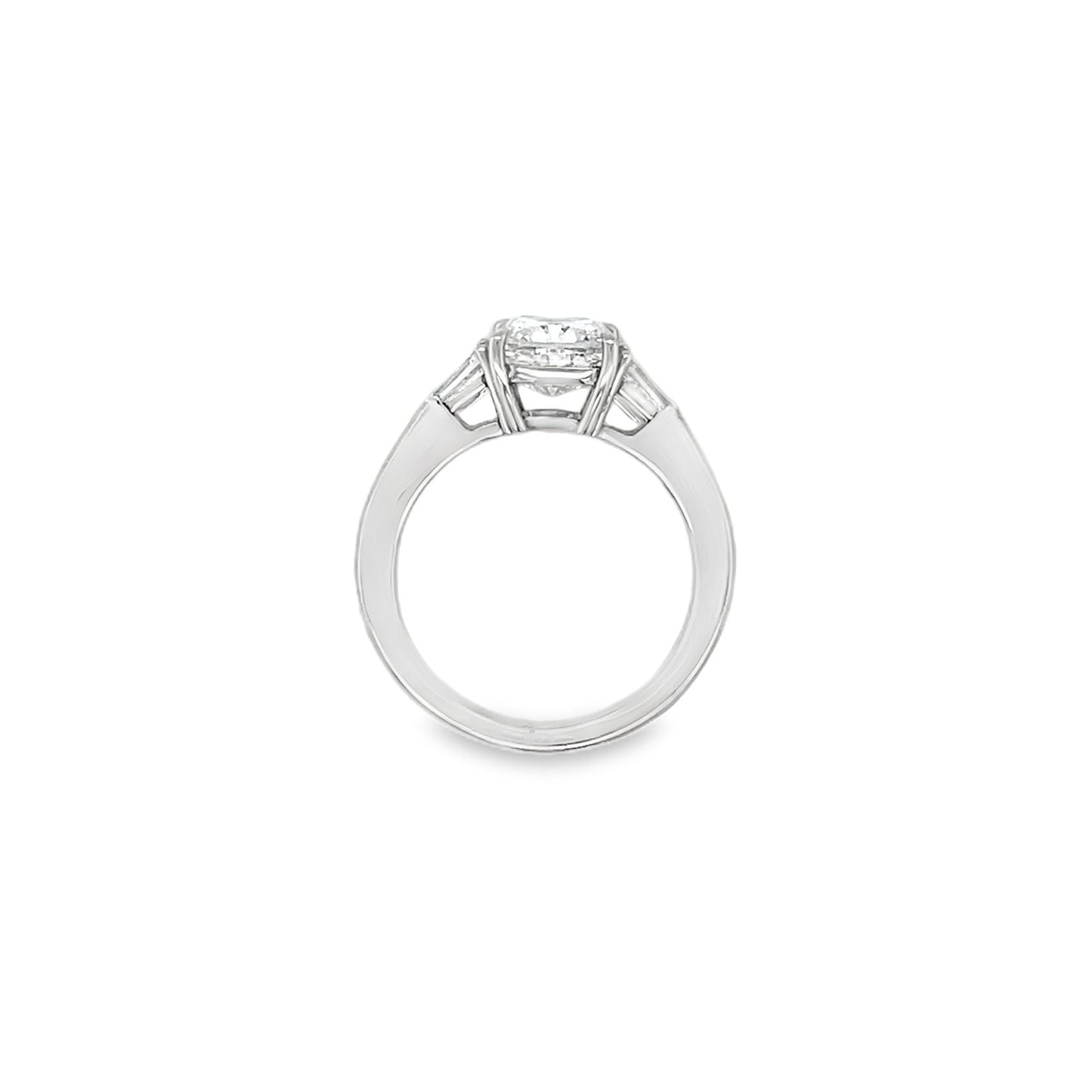 Hans Krieger's Platinum Tri-stone Diamond Engagement Ring