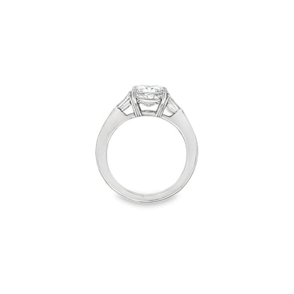Hans Krieger's Platinum Tri-stone Diamond Engagement Ring