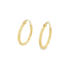 Jai's 14K Yellow Gold Medium Rounded Hoops