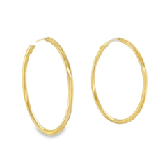 Jai's 14K Yellow Gold Medium Rounded Hoops