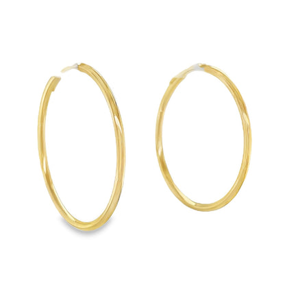 Jai's 14K Yellow Gold Medium Rounded Hoops