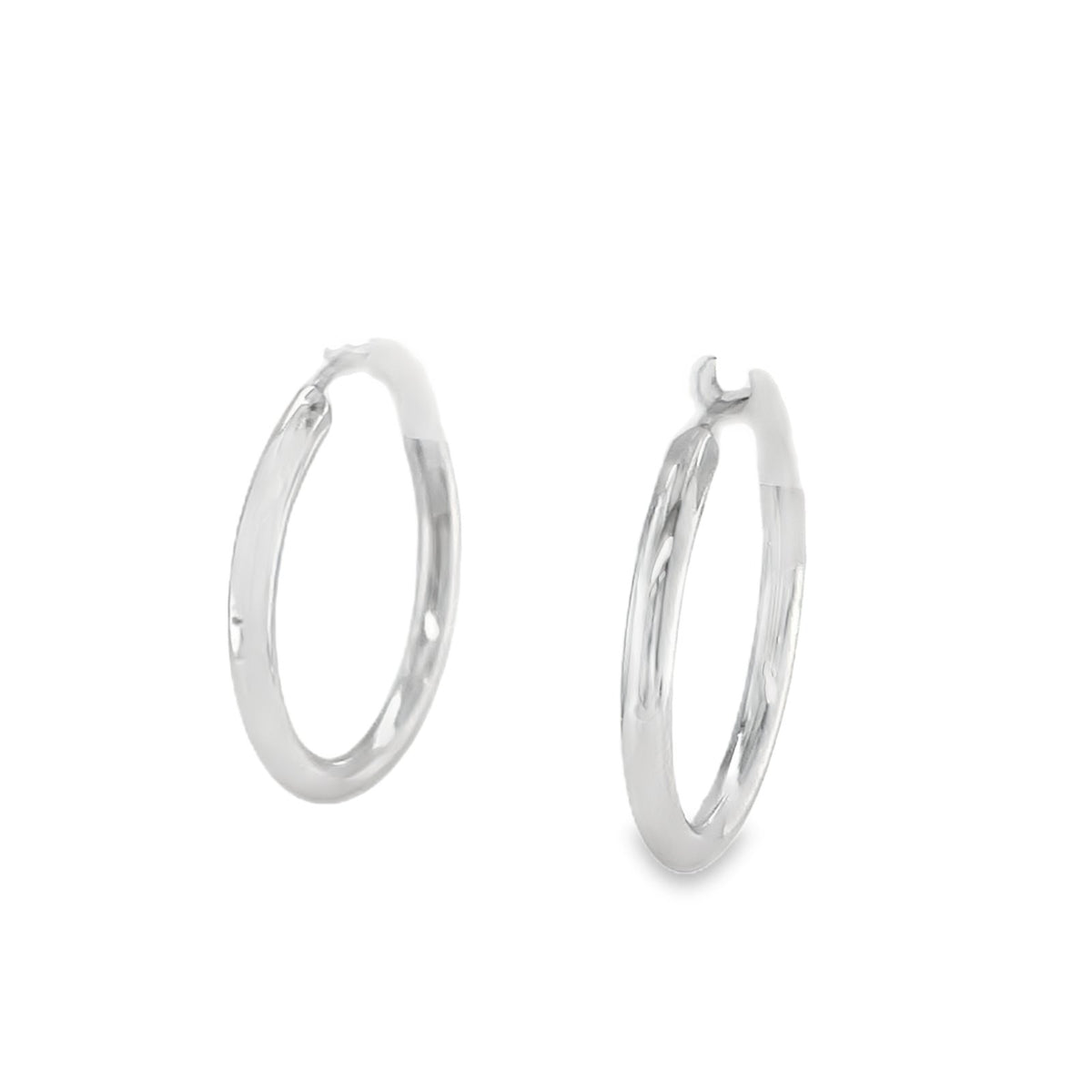 Jai's 14K White Gold Medium Hoops