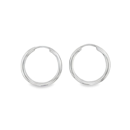 Jai's 14K White Gold Medium Hoops