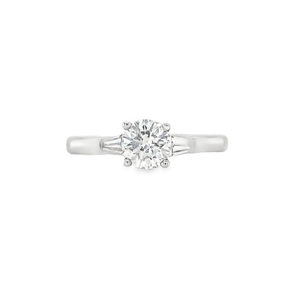 Hans Krieger's 18K White Gold Tri-stone Engagement Ring