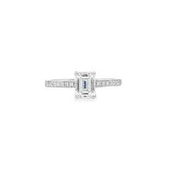 Jai's 18K White Gold Emerald-cut Diamond Engagement Ring