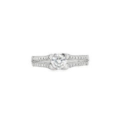Hans Krieger's 18K White Gold Split-shank Diamond Engagement Ring